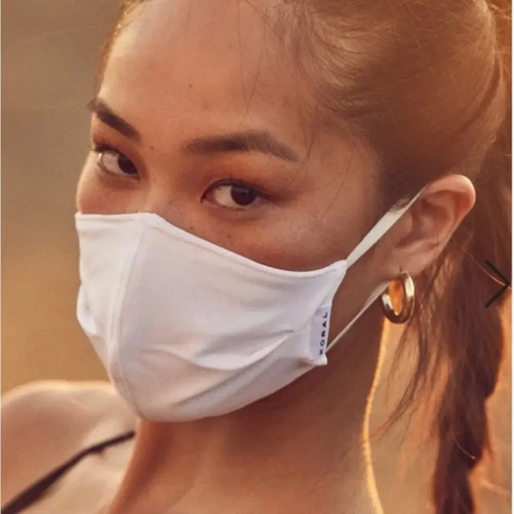 Koral Two Pack White Facial Masks with Elastic Ear Loop